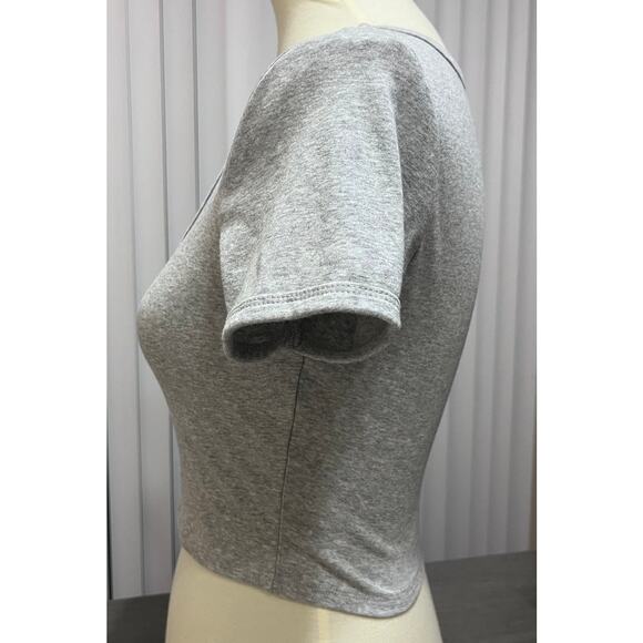 Women's Grey Crop Top - Picture 3 of 4